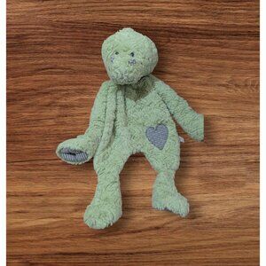 Demdaco Green Dinosaur Plush Lovey Blanket Toy stuffed animal  17"